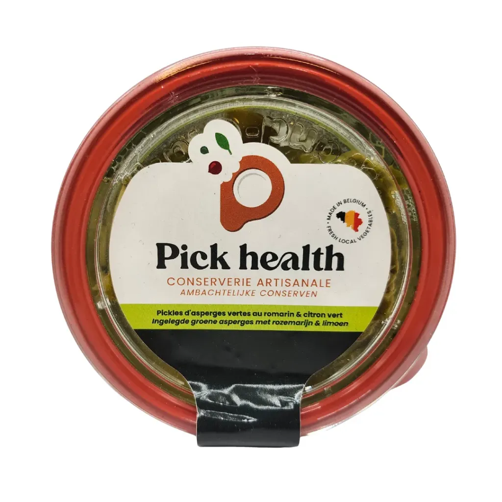 Pickles d'asperges vertes au romarin & citron vert